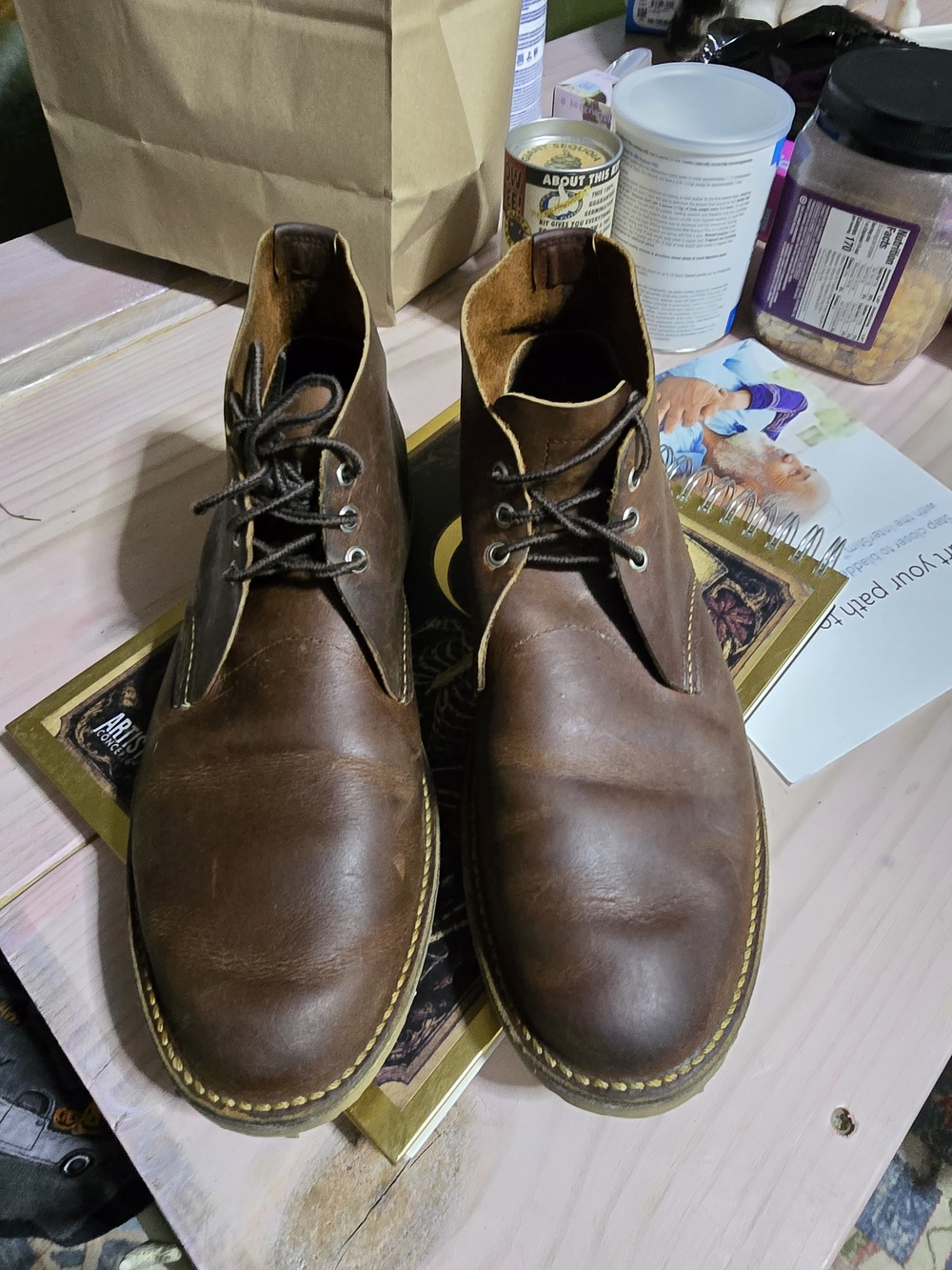 Red Wing Shoes Brown Leather Chukka Boots